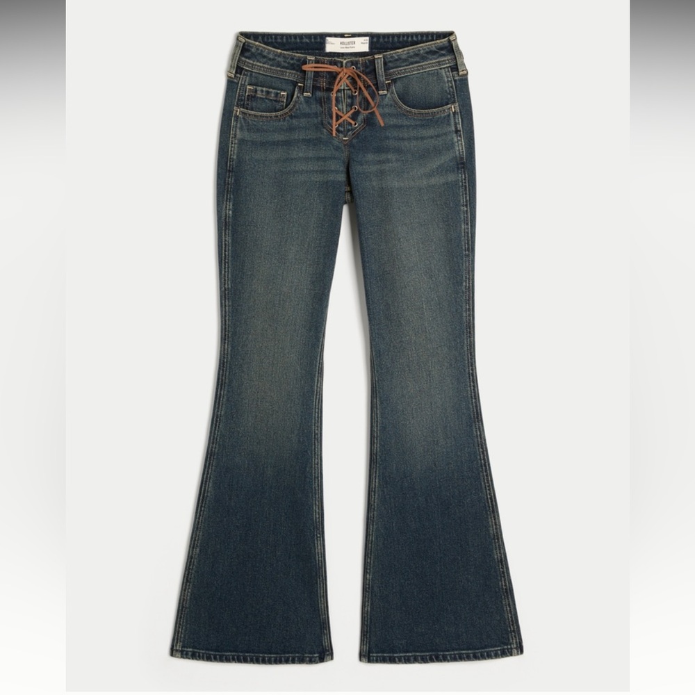 NWT Hollister Lace Up Flare Jeans